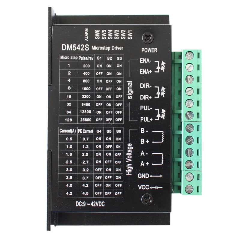 42/57步進電機驅動器 128細分 4.5A 42V（脈沖3-24V）DM542S 