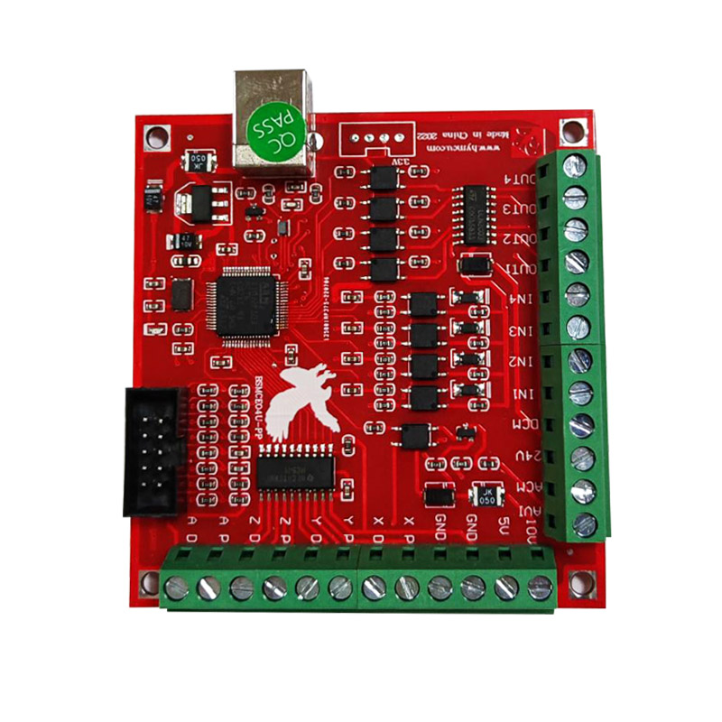 超能型USB接口MACH3 運動控制卡飛雕卡CNC接口板  四軸紅色雕刻機控制板